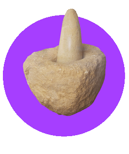 هاون سنگی در کاخ موزه فلاحتی ایلام